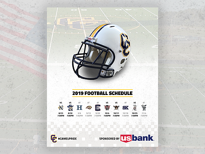 Football Schedule Poster facebook field football graphic helmet photoshop poster social media social media marketing team texture twitter
