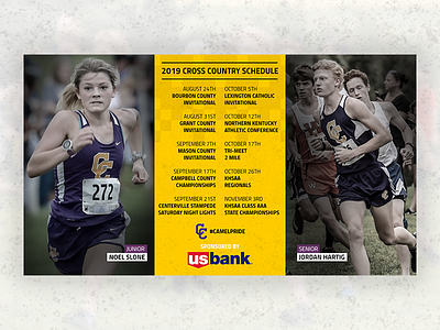 2019 Cross Country Schedule cross country event facebook high school picture poster running schedule social media marketing sponsor team twitter