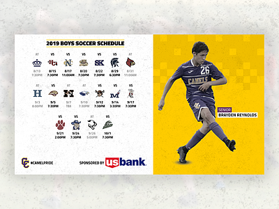 2019 Boys Soccer Schedule events facebook football hashtag player poster schedule schedules school soccer team twitter