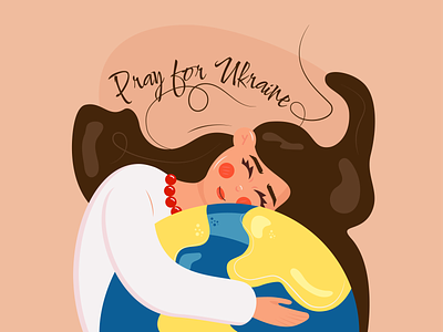 Pray for Ukraine branding design graphic design illustration logo typography vector