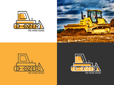 Logo for a construction equipment rental company app branding design graphic design illustration logo typography vector