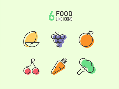 Healthy Food Icons app design food graphic design healthyfood healthyfoodicons icons illustration vector