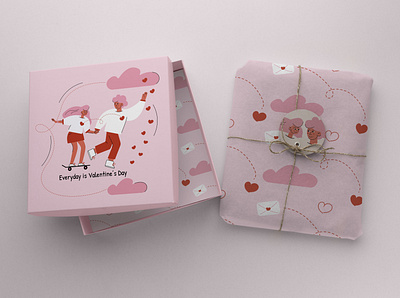 Valentine's Day gift box design design giftbox graphic design illustration loveillustration vector
