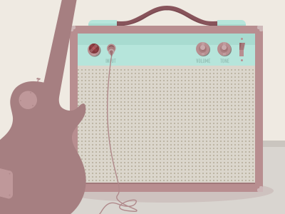 Guitar Amp amp electric guitar flat guitar illustration music solid