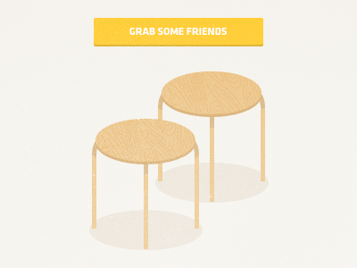 grab some button empty state grab invitation invite seat stool texture