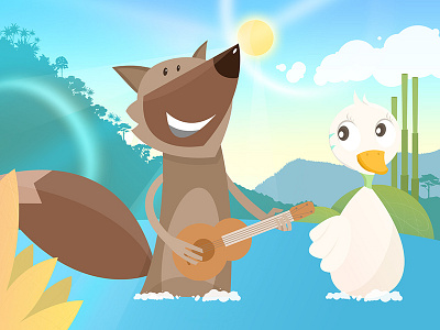 Daphney & Tilky app apptivity character character design duck ebook flat fox illustration mobile story