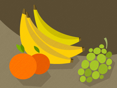 simple fruits banana fruit grapes orange simple