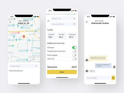 Taxi mobile app