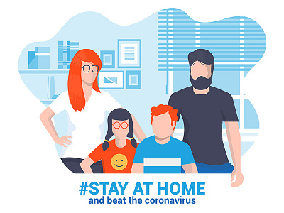 Stay at Home campaign campaign coronavirus covid 19 creative illustration man people socialmedia stay at home woman