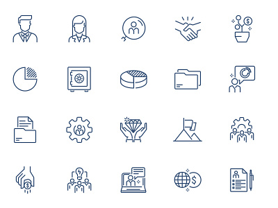 Business Icons business creative design flat icon icons illustration line simple