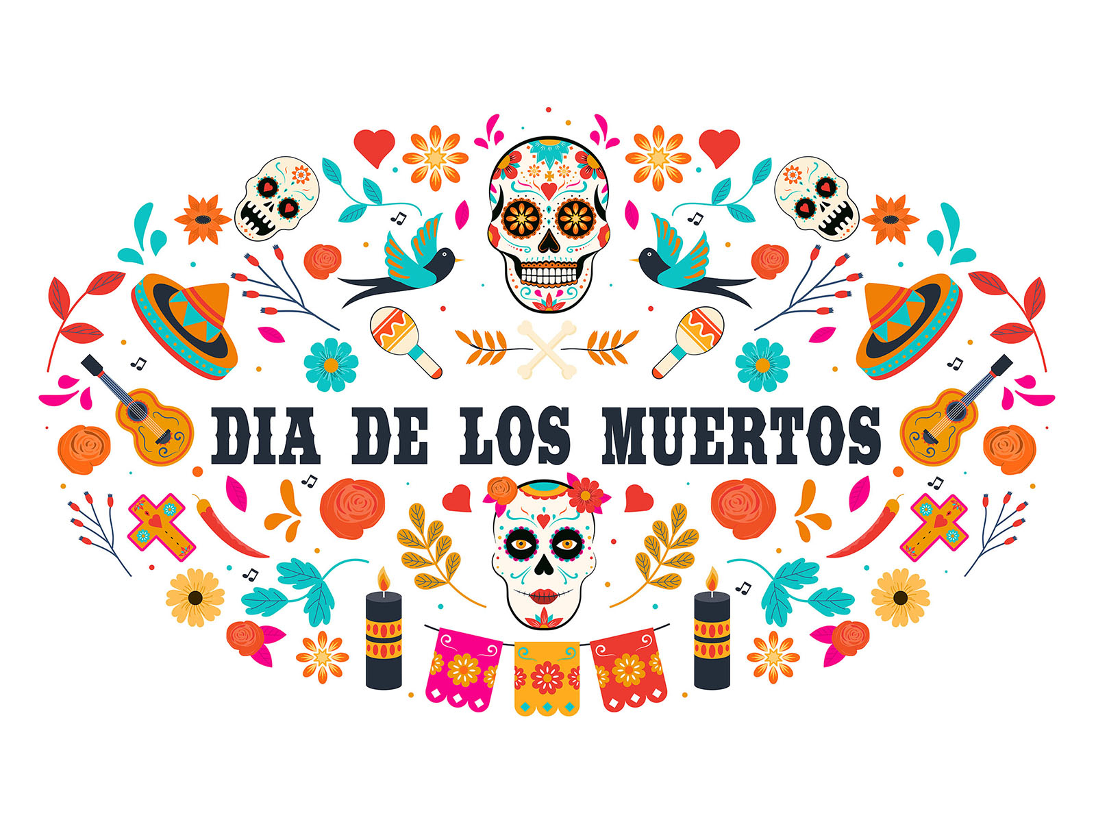 Dia de los muertos by Darko Vujic on Dribbble