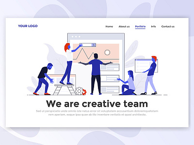 Modern Design Of Landing Page Header