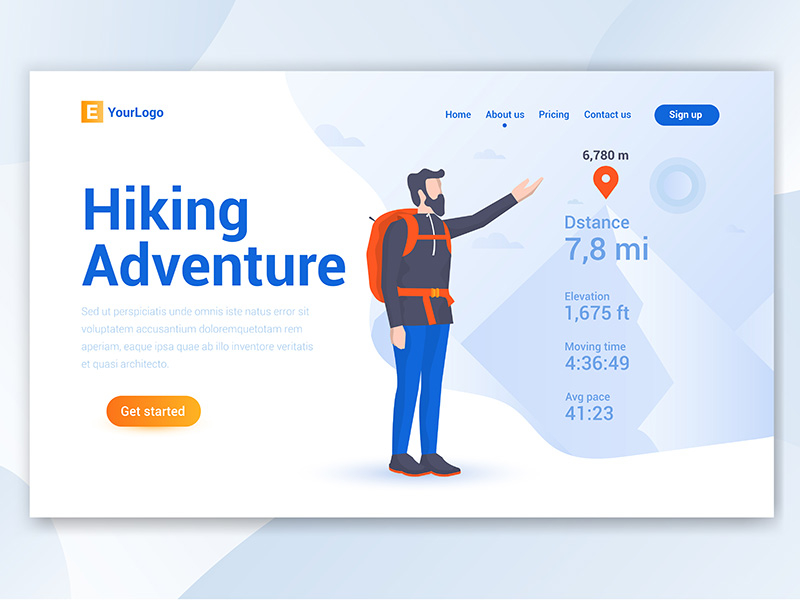 Hiking Adventure by Darko Vujic on Dribbble