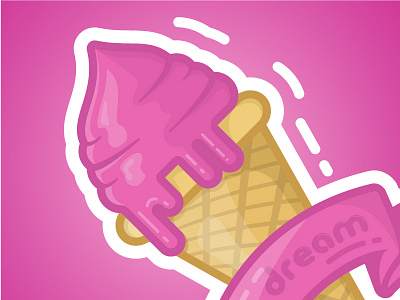 Ice Dream :) cream dream ice illustration