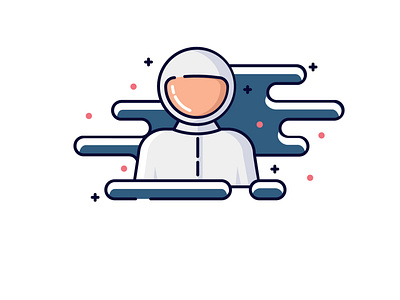 Cosmonaut cosmonaut cosmos design flat flatline icon icons illustration illustrator line logo planet vector