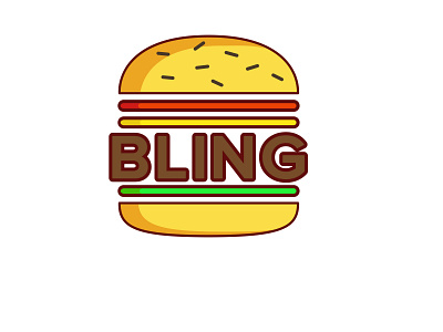 Logo burger design flat flatline food icon icons illustration illustrator line logo vector