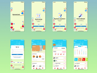 Remote Cash - A Mobile Payment App Interface app branding design graphic design icon illustration logo mobil ui vector