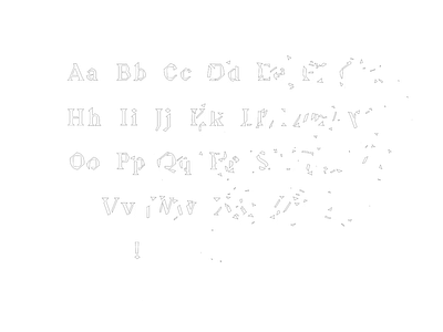 Khronos ABC animated animation font morph morphing shards type typeface