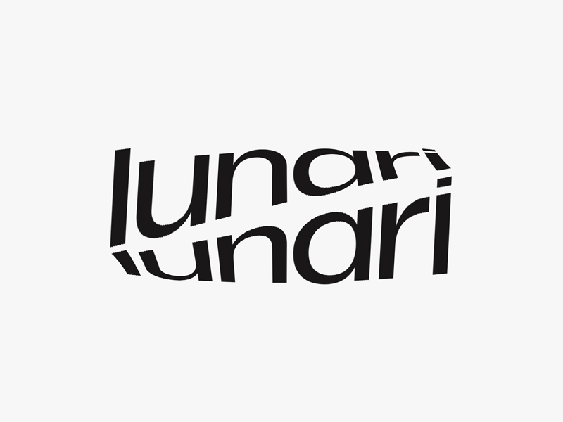Lunari Logo Animation 3d after effects animation branding design flat gif icon identity interaction loader logo loop minimal motion preloader rotation type typeface typography