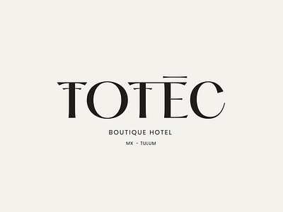 Totec Hotel Logo Animation boutique boutique logo brand identity branding design graphic hotel icon identity logo logotype mark mexico reveal vaicius vilius word wordmark