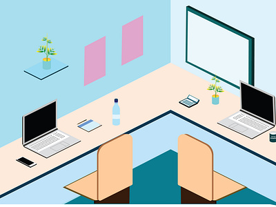 Office Room Drawing animation branding design graphic design illustration logo motion graphics ui ux vector