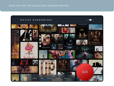 Desktop App for searching random movies app design desktop figma film graphic design movies ui ux