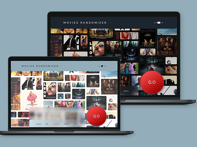 Movies randomizer app design figma graphic design ui ux