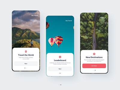 Balloon Travel App Design | UI/UX | iOS and Android