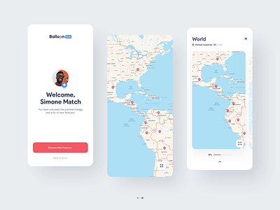 Balloon Travel App Design | iOS and Android