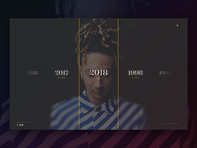 Hip Hop Awards award black dark design header hero interface menu rap ui ux web