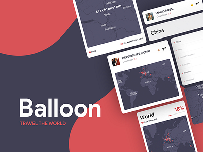 Balloon - Travel the World app challenge design graphic design interaction interface ios iphone mobile travel travel app ui ux world