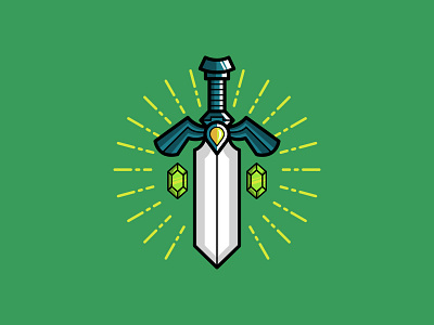 Master Sword fanart games illustration link rupee sword zelda