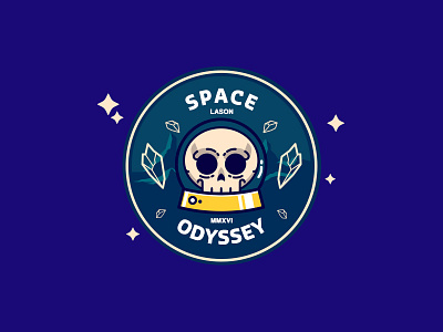 Space Odyssey icon lason logo odyssey skull space spark star vector vectorart