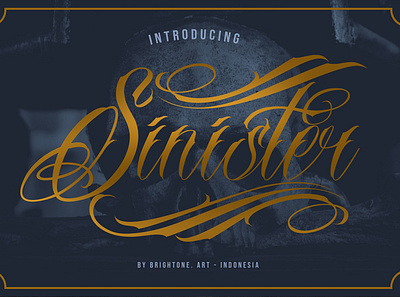 Sinister - Tattoo font branding font lettering script tattoo typography