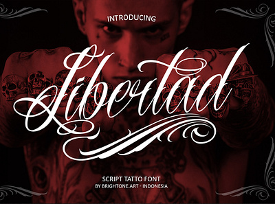 Libertad - tattoo lettering branding font lettering script tattoo typography