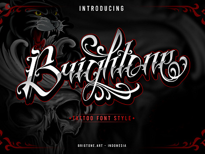 Brightone - Tattoo Font font lettering script tattoo typography