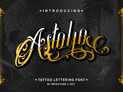 Astolfo - Tattoo Lettering branding font lettering sript tattoo typography