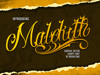 Malekith - Tattoo Script Font branding font lettering script tattoo typography
