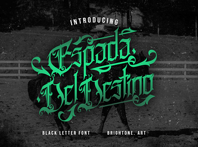 Espada Del Destino - Gothic Type Font blackletter branding decorative font gothic lettering tattoo typography