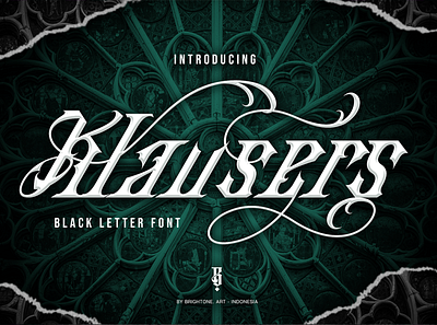 Klausers - Blackletter blackletter branding decorative font lettering modern tattoo typography