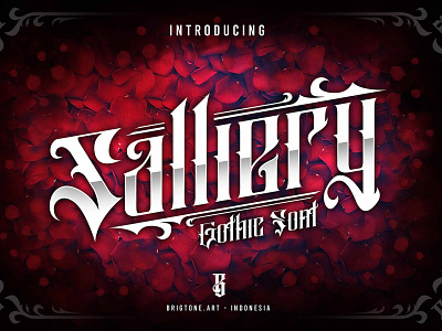 Salliery - Blackletter Tattoo Font blackletter branding logo tattoo typography