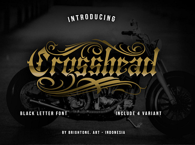 Crosshead - Blackletter type font blackletter branding font lettering tattoo typography