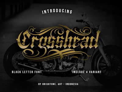 Crosshead - Blackletter type font