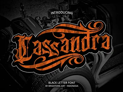 Cassandra - Tattoo Blackletter blackletter branding font gothic lettering typography