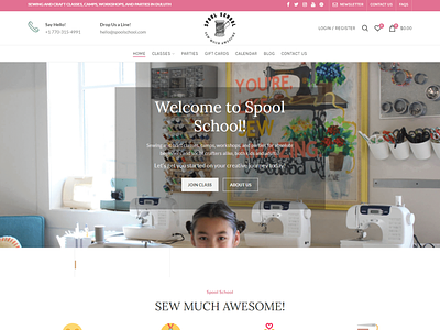 Spool School blog design ecommerce website websitedesign woocommerce wordpress
