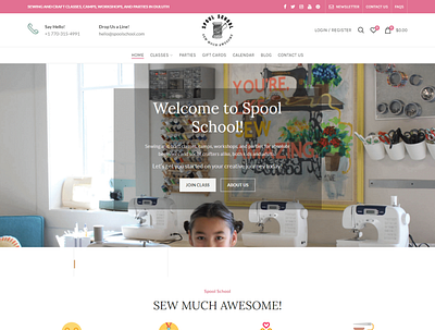 Spool School blog design ecommerce website websitedesign woocommerce wordpress