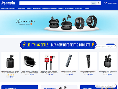 Penguin blog design ecommerce website websitedesign woocommerce wordpress