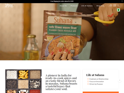 Suhana E-commerce site blog design ecommerce website websitedesign woocommerce wordpress