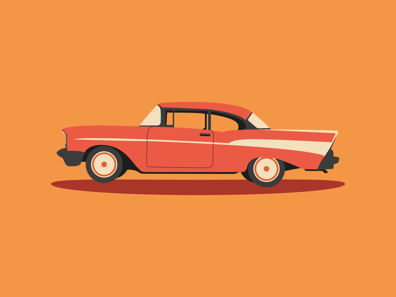 Chevrolet Bel Air Sport Coupe 1957 by Nadezhda Noskova on Dribbble