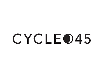 Cycle45 branding cycling fitness identity logo design mono monochromatic monochrome